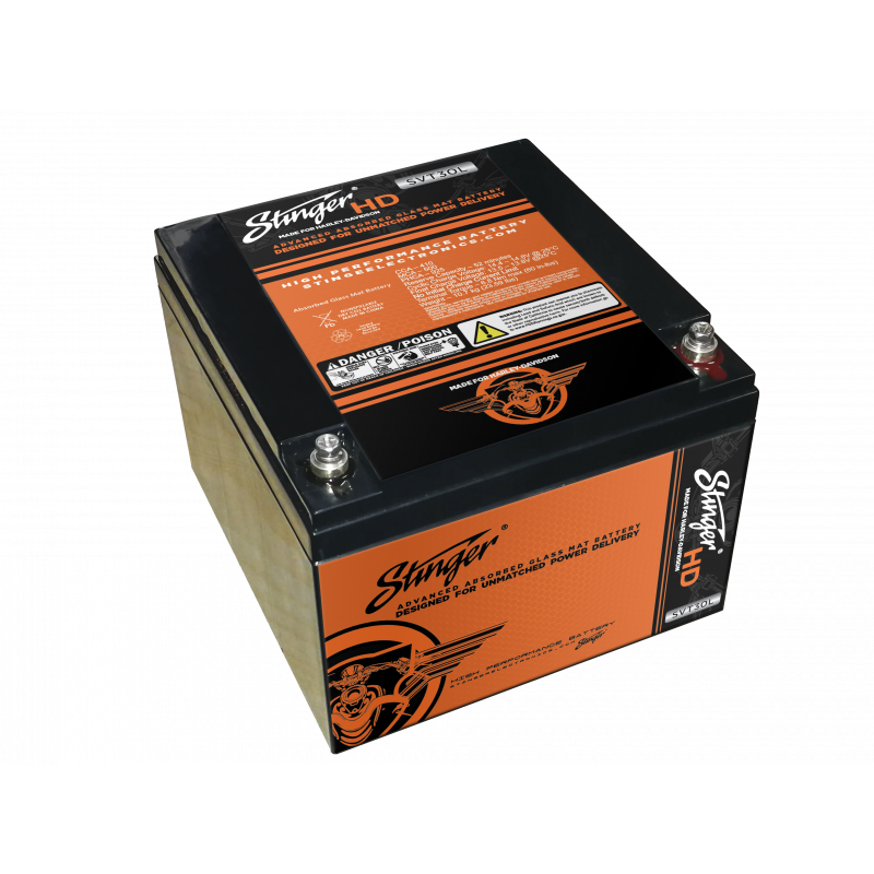 Stinger SVT30L Harley-Davidson Motorcycle Direct Replacement High-Performance Battery - Sounds Good Stereo Online