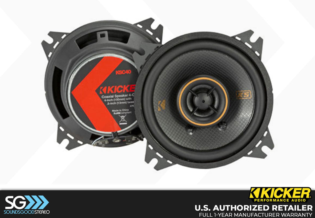 Kicker KSC40 KS Series 4-inch 2-way Coaxial Speaker Kit