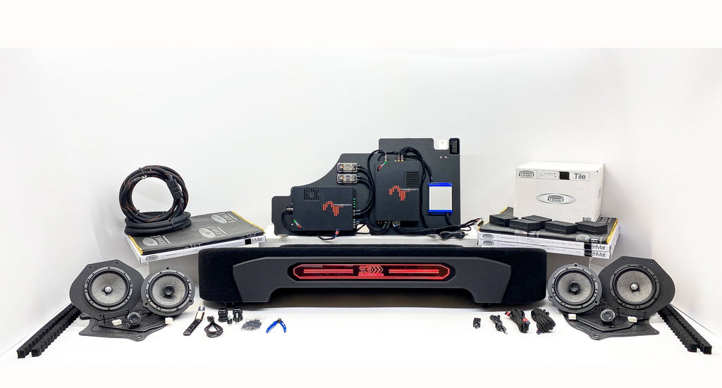 Plug & Play Ford SuperCrew B&O F-Series Stereo Upgrade Package - Focal Access 2-Way Active - Mosconi One Class - Focal Access,Four 6.5-inch Vented,2-Way Active