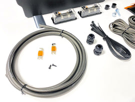 Dual Amplifier Bundle for 2015+ Ford F-Series Trucks (4-Gauge Wiring + Distribution + Custom Rack)