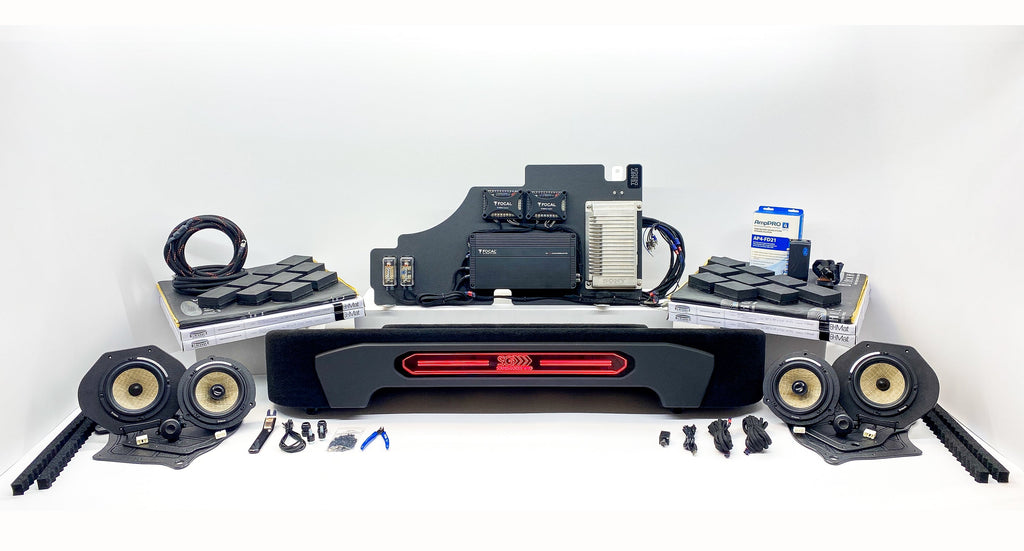 Plug & Play Ford SuperCrew Sony Amplified F-Series Stereo Upgrade Package- Focal Flax EVO 2-Way Passive - Focal FPX - Focal Flax EVO,Two 10-inch Focal Flax EVO Sealed,2-Way Passive