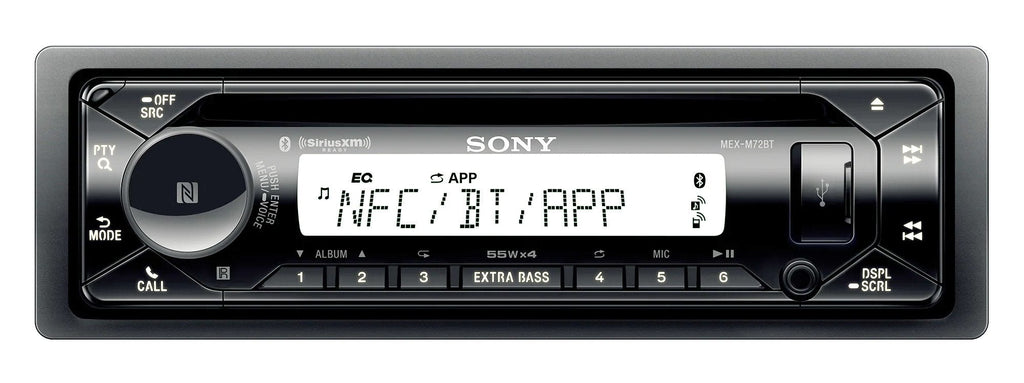 Sony Marine MEX-M72BT CD Receiver with Bluetooth, NFC, Dual USB, Pandora, SXM Ready