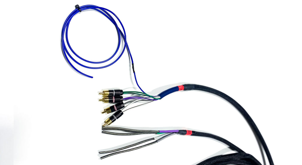 Custom Radio Integration T-Harness for Base Model Vehicles - Speaker Wire - Compatible with 2021+ Ford Vehicles - RCA Tips