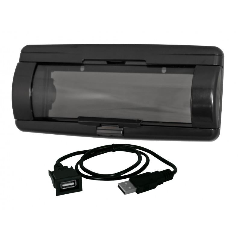 Best Kits BKMCK2000 Retracting Marine Radio Cover 1960-2006 Marine Boats Single Din - Black