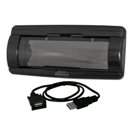 Best Kits BKMCK2000 Retracting Marine Radio Cover 1960-2006 Marine Boats Single Din - Black