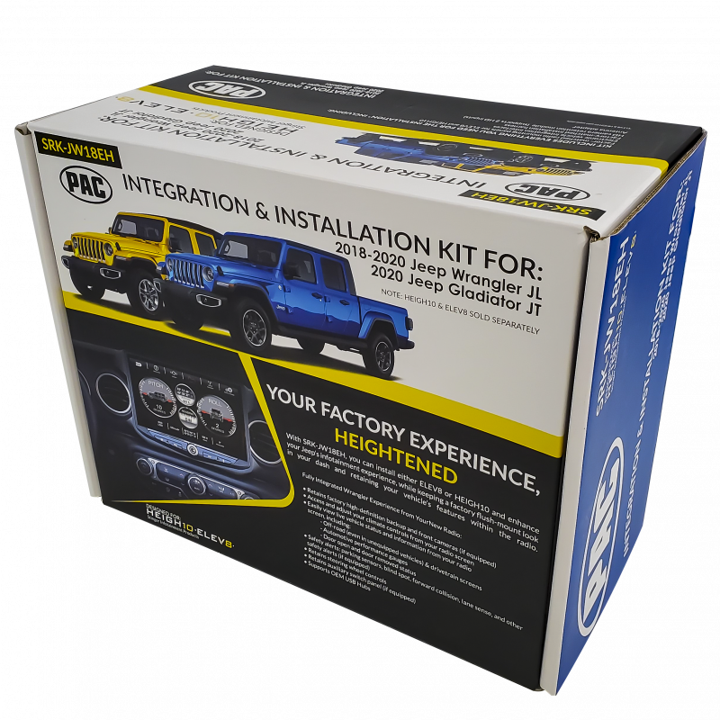RadioPRO Advanced Integrated Installation Kit with Integrated Controls For Jeep Wrangler JL and Gladiator JT for HEIGH10 or ELEV8