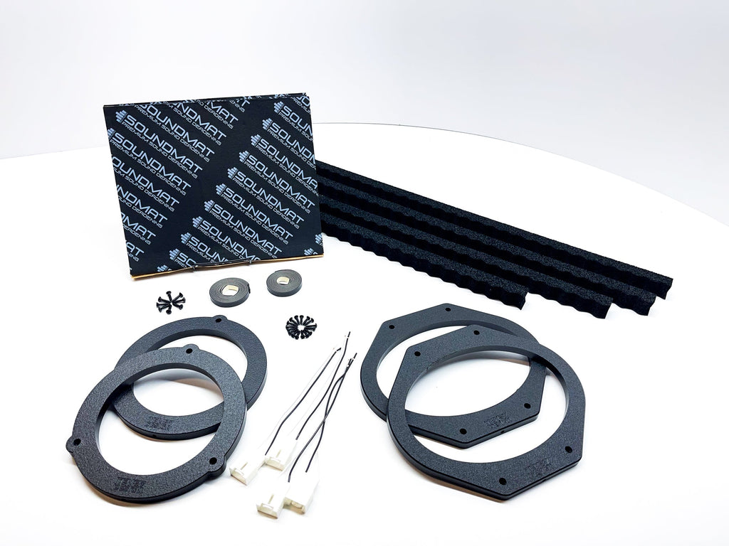 Custom Speaker Adapters -Front 6x9-inch + Rear 6.5-inch - Complete Kit - Compatible with 2015-2021 Ford F-Series Truck - Complete Kit,Front 6x9-inch + 6.5-inch Rear