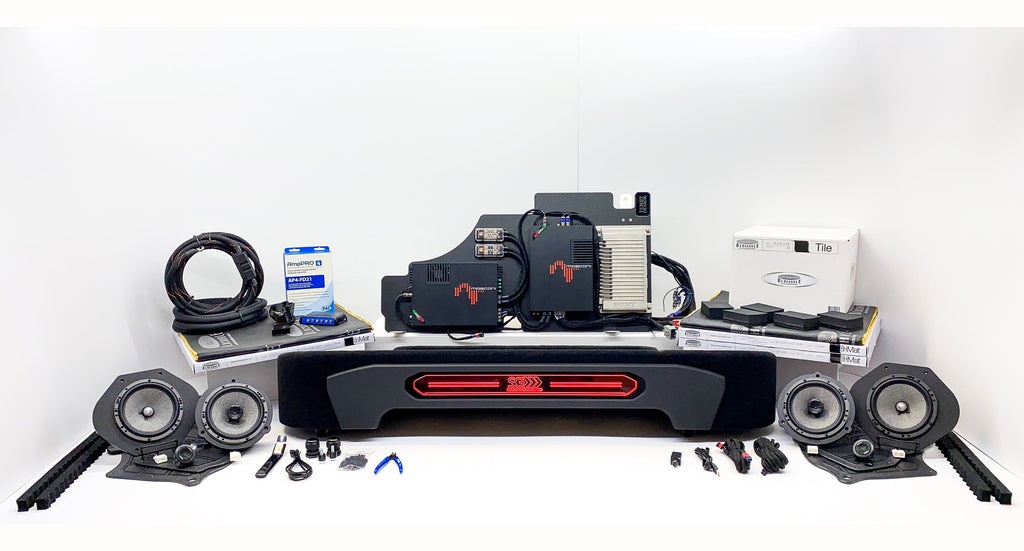 Plug & Play Ford SuperCab Sony Amplified F-Series Stereo Upgrade Package - Focal Access 2-Way Active - Mosconi One Class - Focal Access,Four 6.5-inch Gladen Audio Vented,2-Way Active