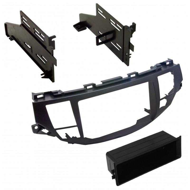 Best Kits BKHONK854 2008-2012 Honda Accord & 2010-2012 Honda Crosstour equipped with OEM Navigation Single ISO w/Pocket or Double Din - Gun Metallic