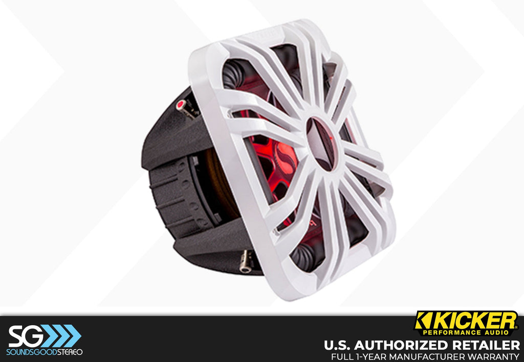 Kicker 11L712GLW LED 12-inch White Subwoofer Grille for Square Subwoofer 11S12L7 or 44L7S12