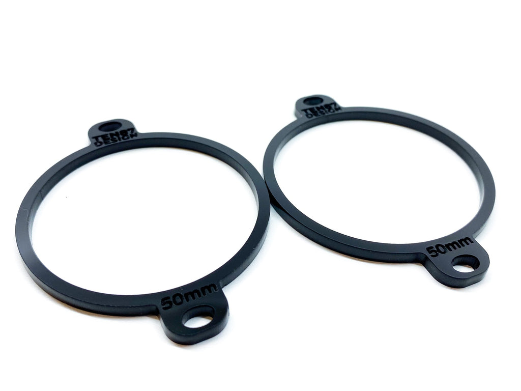 Custom Laser Cut Tweeter Adapters - 50mm - Compatible with 2015+ Ford Vehicles - 50mm