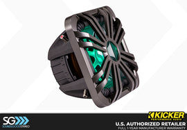 Kicker 11L710GLC LED 10-inch Charcoal Subwoofer Grille for Square Subwoofer 11S10L7 or 44L7S10