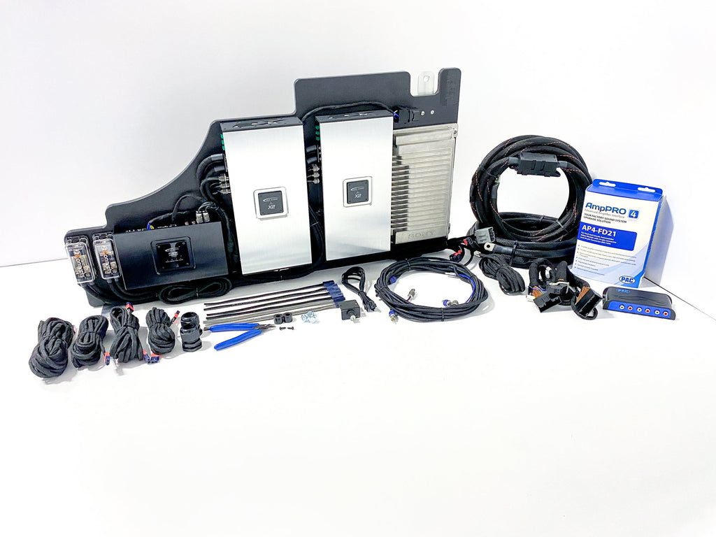Arc Audio Loaded Amplifier Rack - 3-Way Active- Sony - For 2015-2022 Ford F-Series Trucks - 3-Way Active,Sony