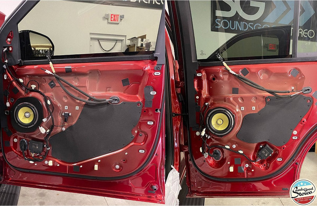 Custom Made Door Access Block Off Plates - Front Set - Compatible with 2018-2020 Ford Expedition Max - Front Doors