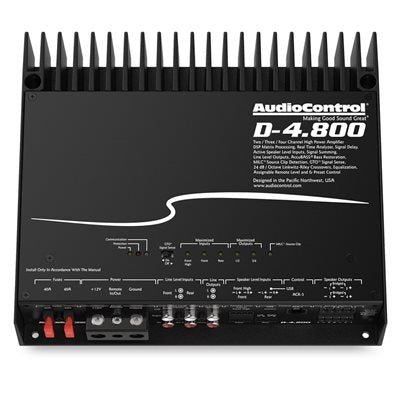 AudioControl D-4.800 4 / 3 / 2 Channel Matrix DSP Amplifier
