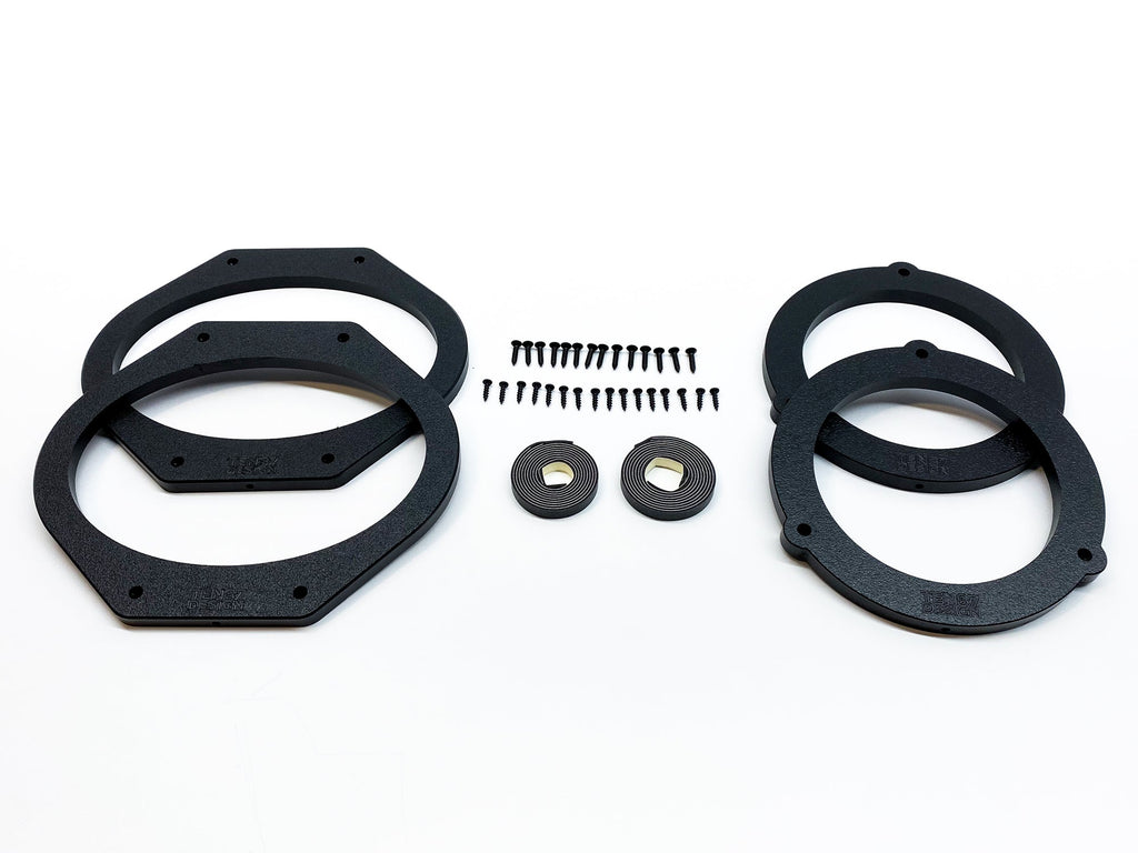 Custom Speaker Adapters -Front 6x9-inch + Rear 6.5-inch - Adapters Only - Compatible with 2015-2021 Ford F-Series Truck --Alias 637738151146188841 - Adapters Only,Front 6x9-inch + 6.5-inch Rear