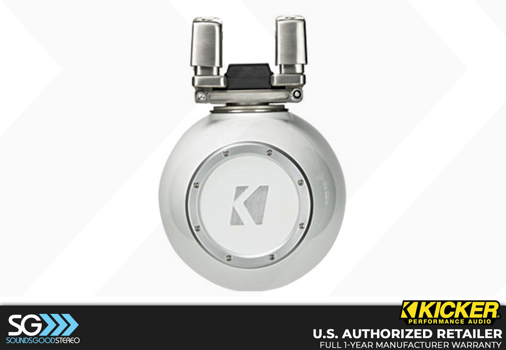 Kicker 44KMTC94/44KMTC94W HLCD Marine 9-inch Tower Horn Loaded Speaker System - WHITE