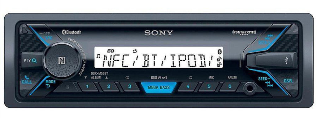 Sony DSX-M55BT Marine Digital Media Receiver with Bluetooth and SiriusXM Ready