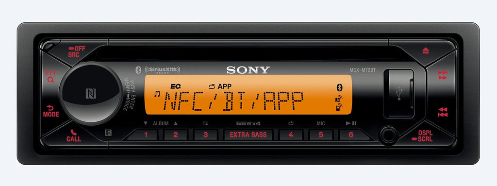 Sony Marine MEX-M72BT CD Receiver with Bluetooth, NFC, Dual USB, Pandora, SXM Ready