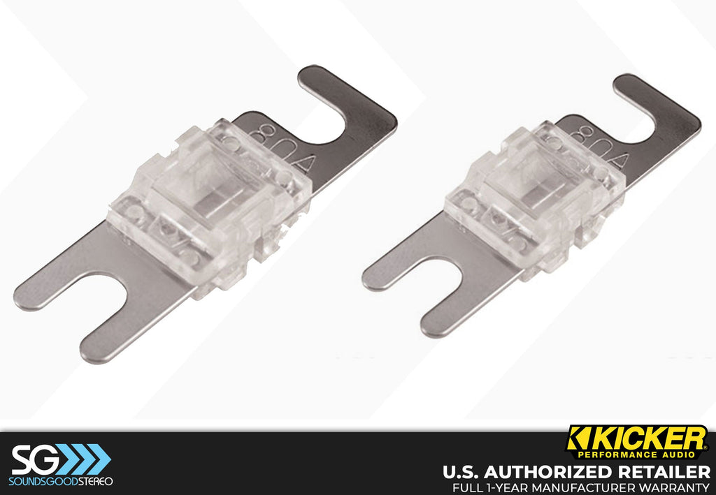 Kicker AFS80 80-Amp MIDI (Mini-ANL, AFS, AFC) Fuses (2-Pack)