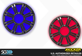 Kicker 10-inch Marine LED Grille - CHARCOAL